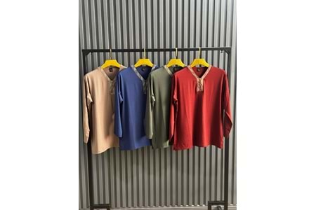 2XL TRİKO YAKA ANNE BLUZ