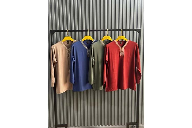 2XL TRİKO YAKA ANNE BLUZ